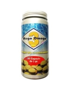 Mega 3 Omega Acidi Grassi Omega 3 Integratore Colesterolo e Trigliceridi 90 Capsule